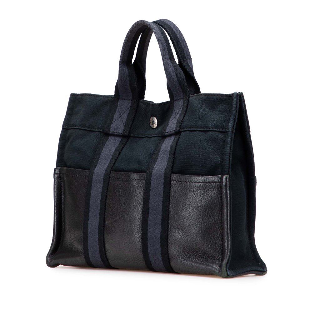 Hermès Canvas and Leather Fourre Tout PM - 2