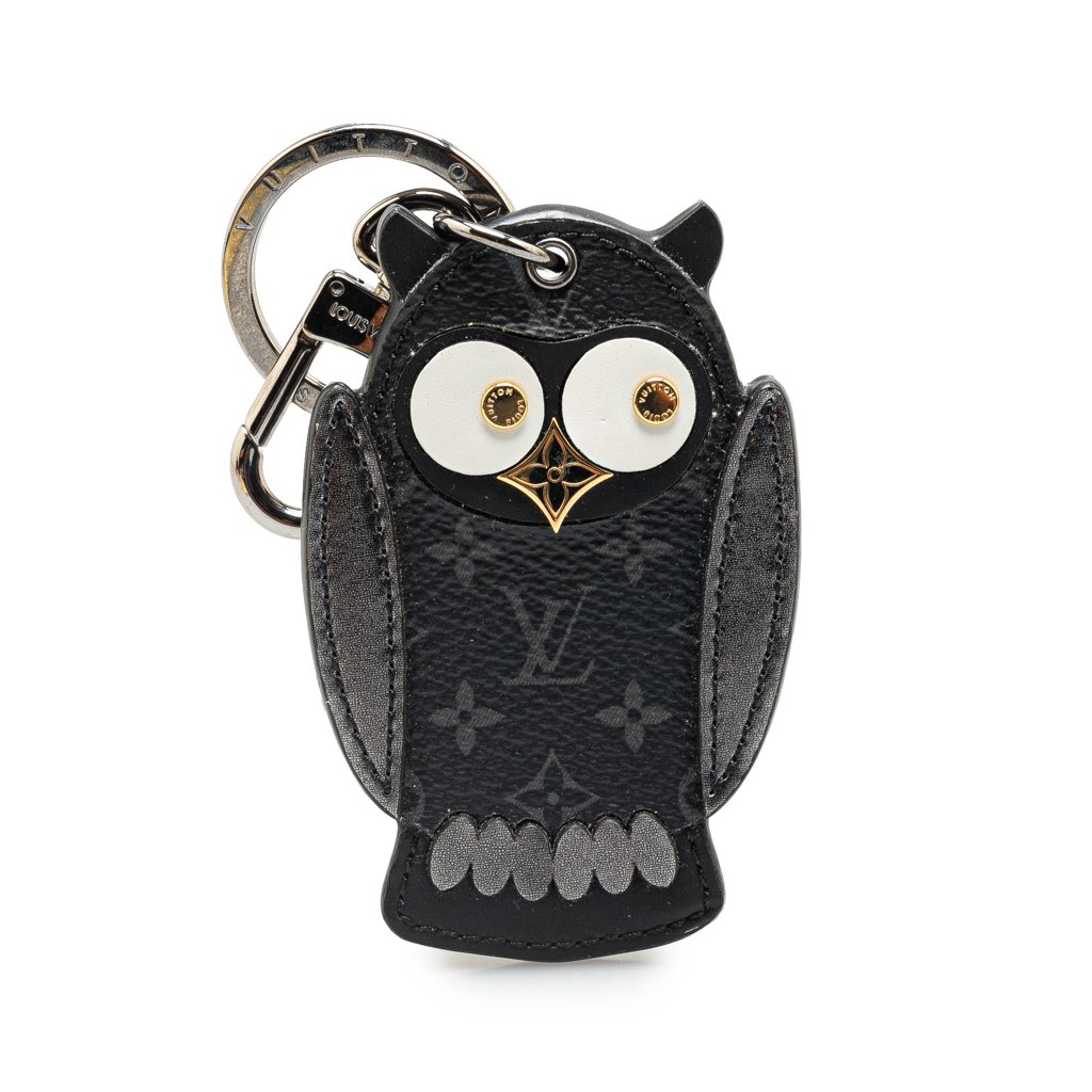 Louis Vuitton Monogram Eclipse Owl Key Holder and Bag Charm