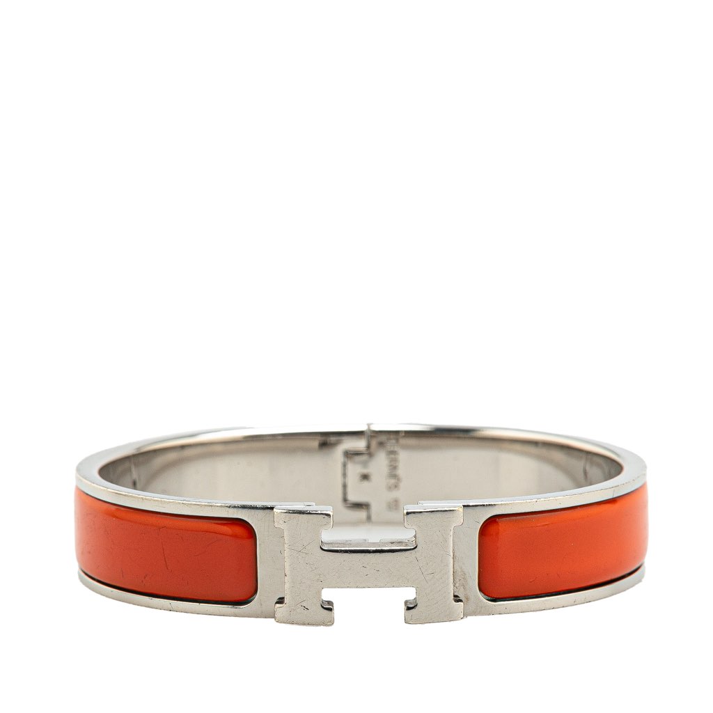 Hermès Narrow Enamel Clic H Bracelet PM