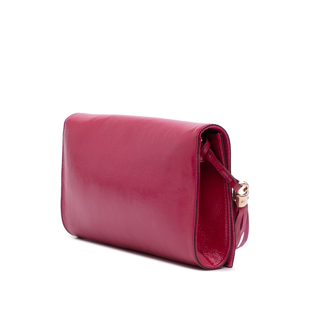 Gucci Soft Patent Soho Disco Clutch - Back view