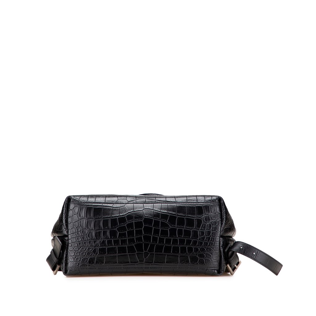 Saint Laurent Croc Embossed Calfskin Sac De Jour Backpack - 3