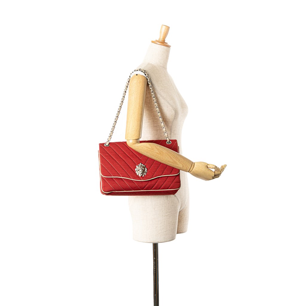 Chanel Jumbo Chevron Jersey Leo Lion Flap - Image 15