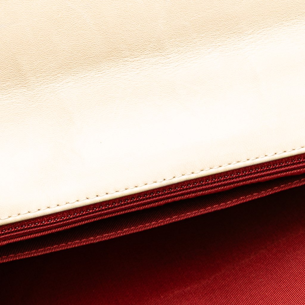 Chanel Jumbo Chevron Jersey Leo Lion Flap - Image 10