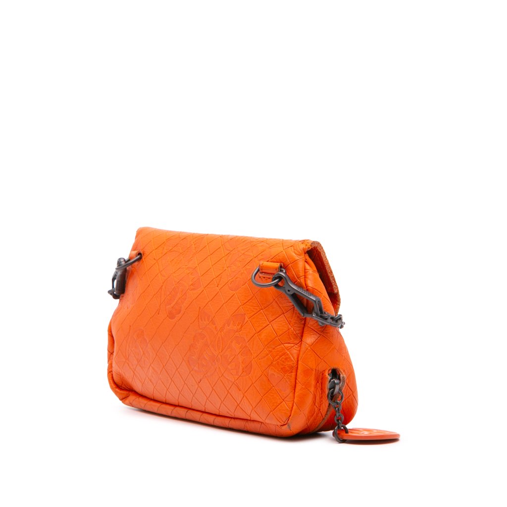 Bottega Veneta Leather Intrecciomirage Butterfly Chain Flap Crossbody - 2