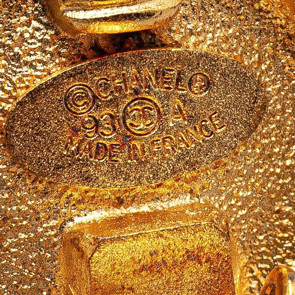 Chanel Gold Plated CC Clip on Earrings - 4