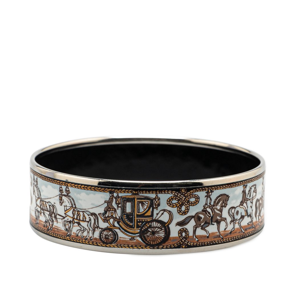 Hermès Wide Carriage Enamel Bangle 65 - 3