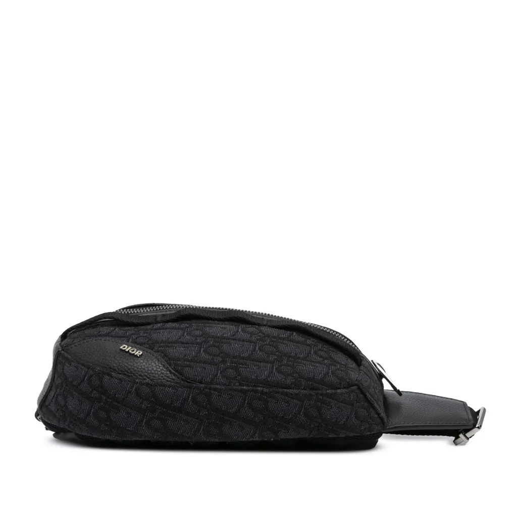 Dior Oblique Scarab Sling Black Canvas Good - Inside View