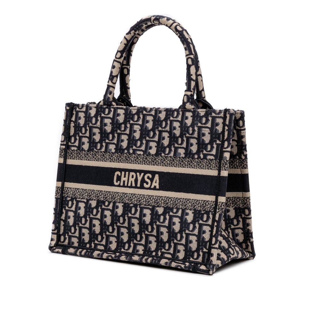 Dior Small Oblique Canvas Book Tote - Back view