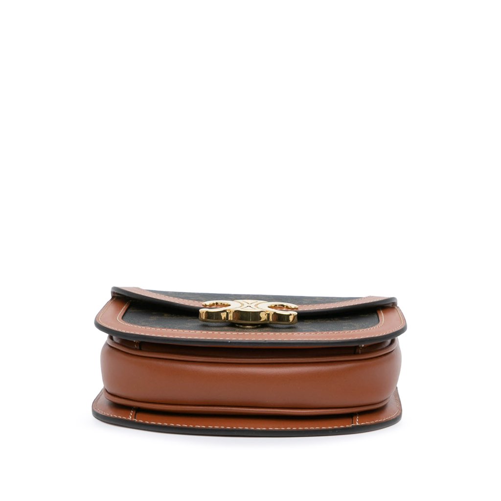 Celine Mini Triomphe Coated Canvas Besace Clea Satchel - Image 6