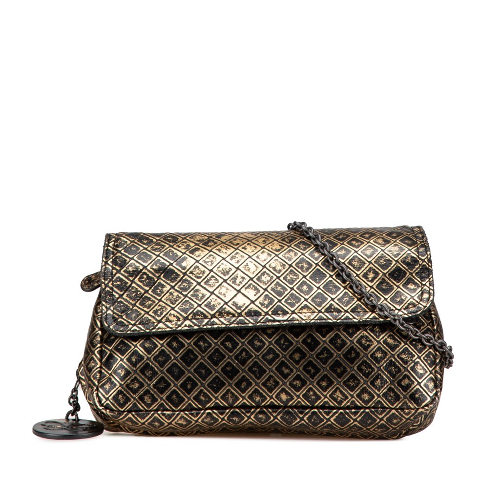 Bottega Veneta Intrecciomirage Butterfly Charm Chain Flap