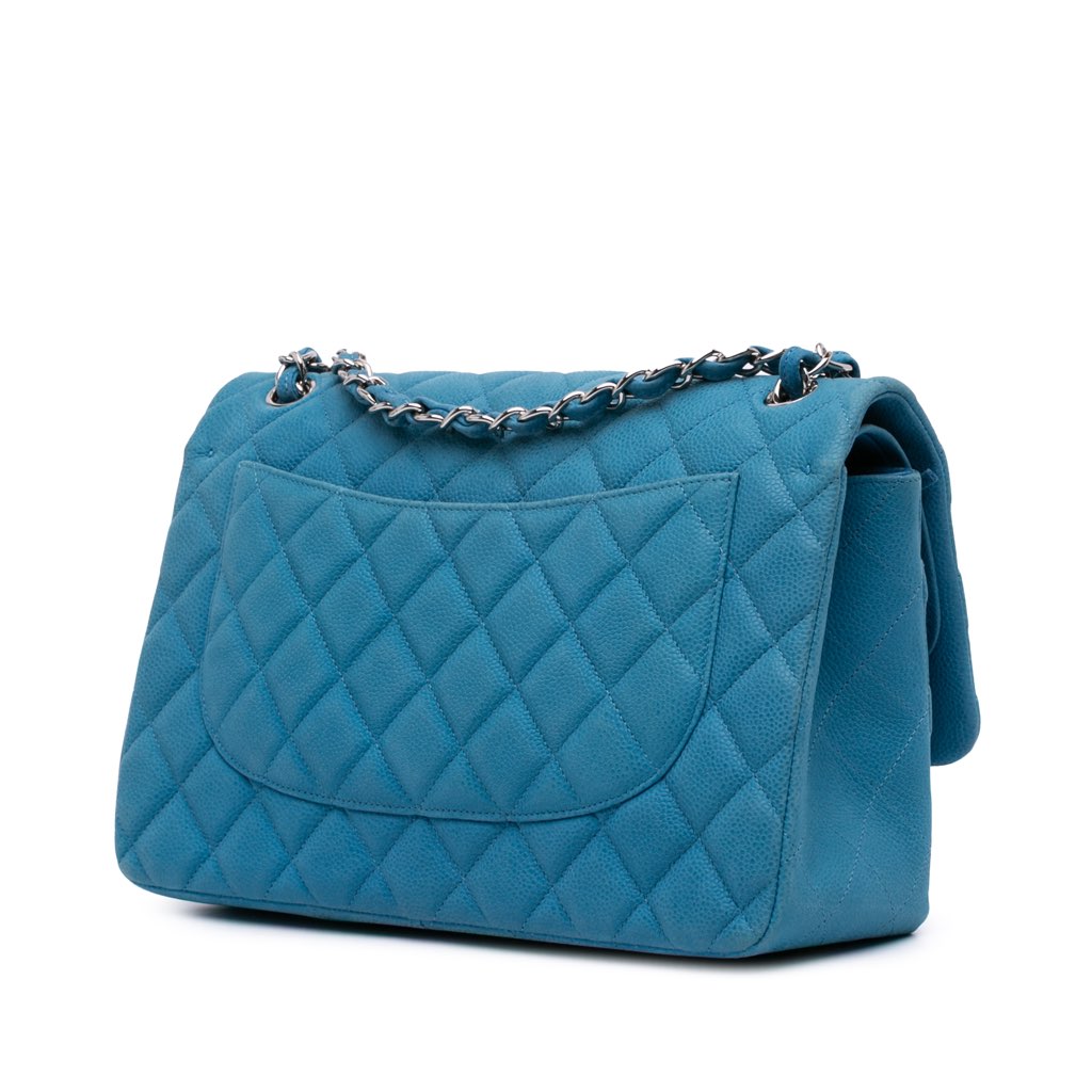 Chanel Jumbo Classic Caviar Double Flap - Back view