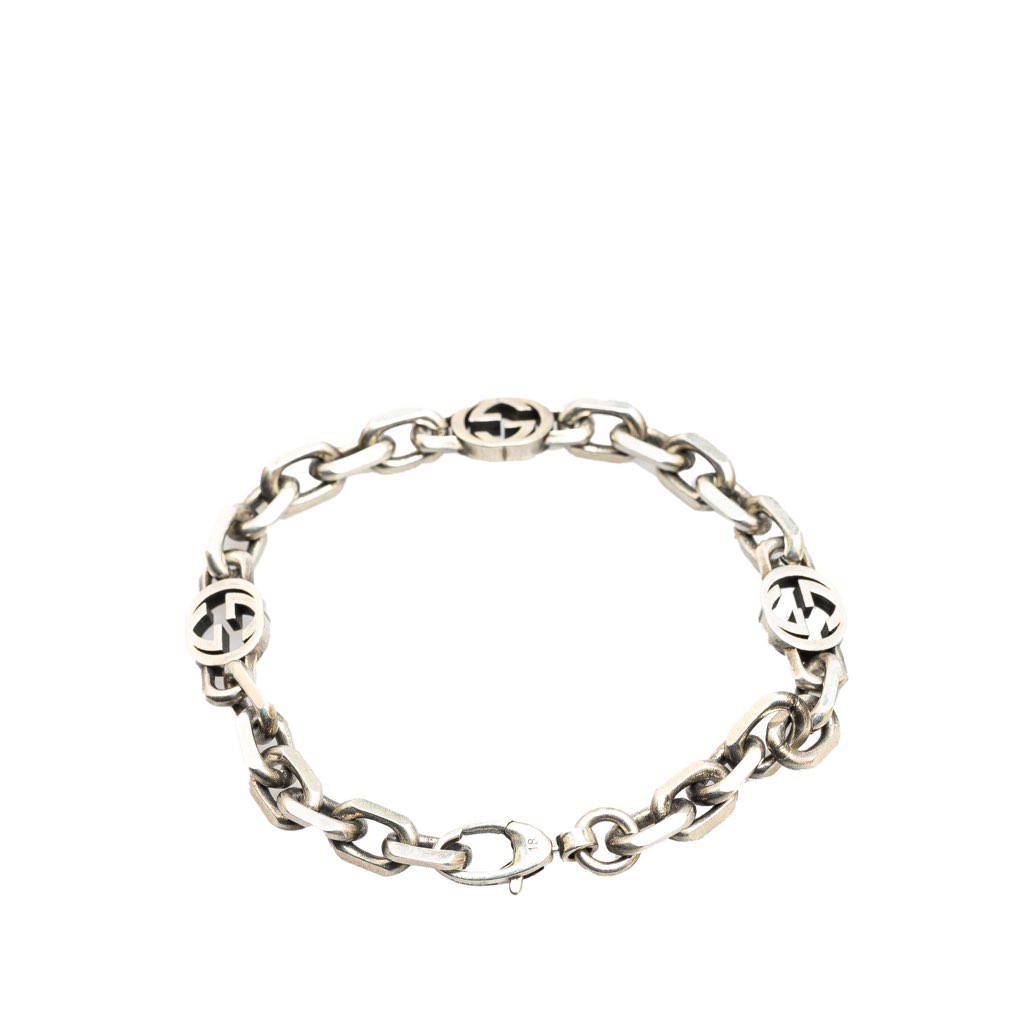 Gucci Sterling Silver Interlocking G Chain Bracelet - 3