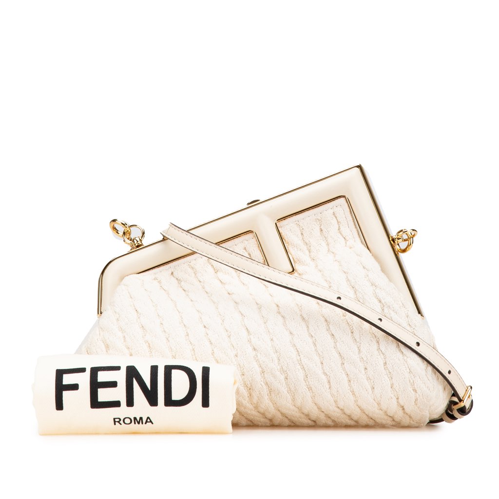 Fendi Small Knit Fendi First Crossbody - Image 14