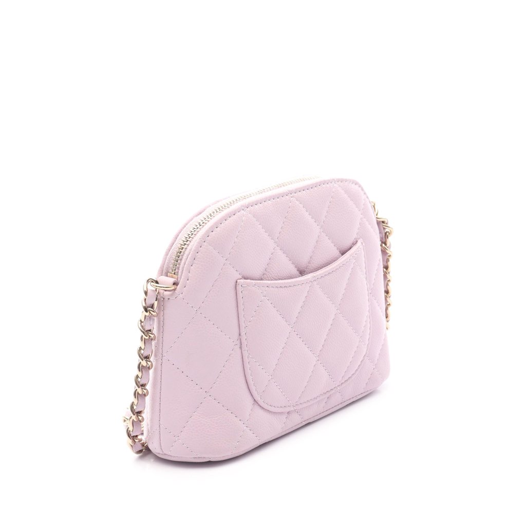 Chanel Quilted Caviar Classic Clutch With Chain - 2