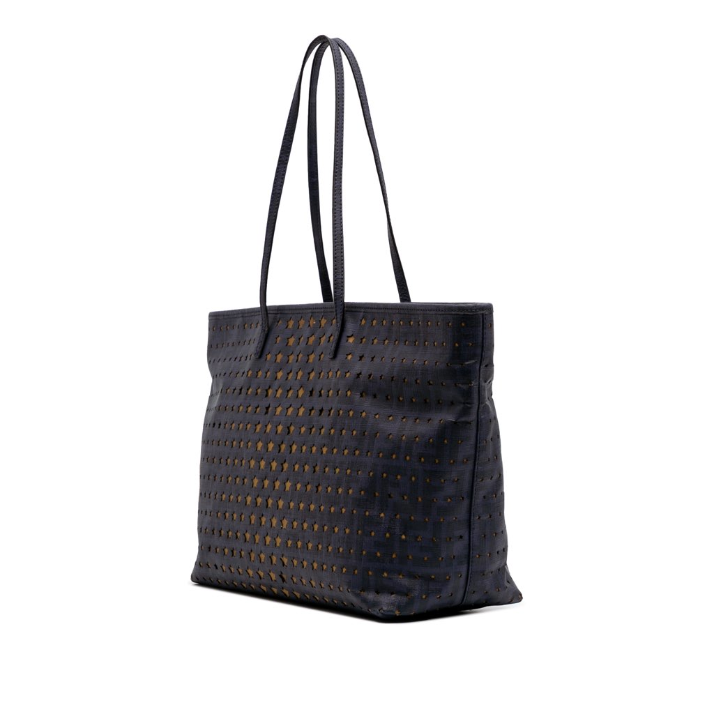 Fendi Medium Coated Canvas Laser Cut Star Roll Tote - 2
