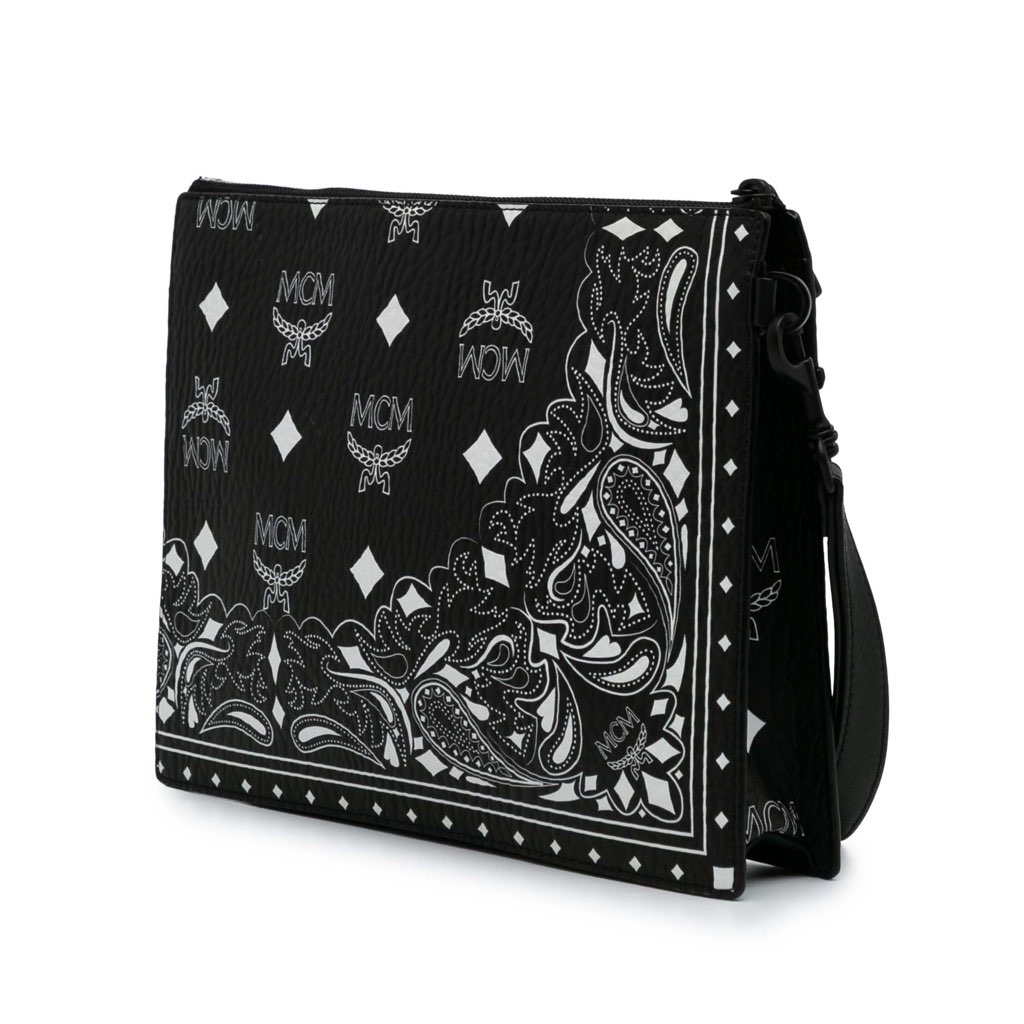 Mcm Medium Visetos Coated Canvas Bandana Aren Zip Pouch - 2