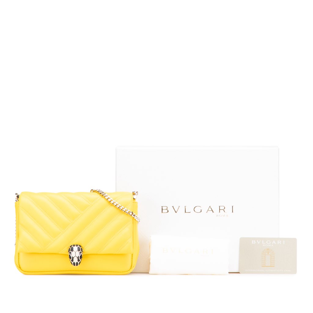 Bvlgari Leather Serpenti Cabochon Chain Crossbody - Image 13