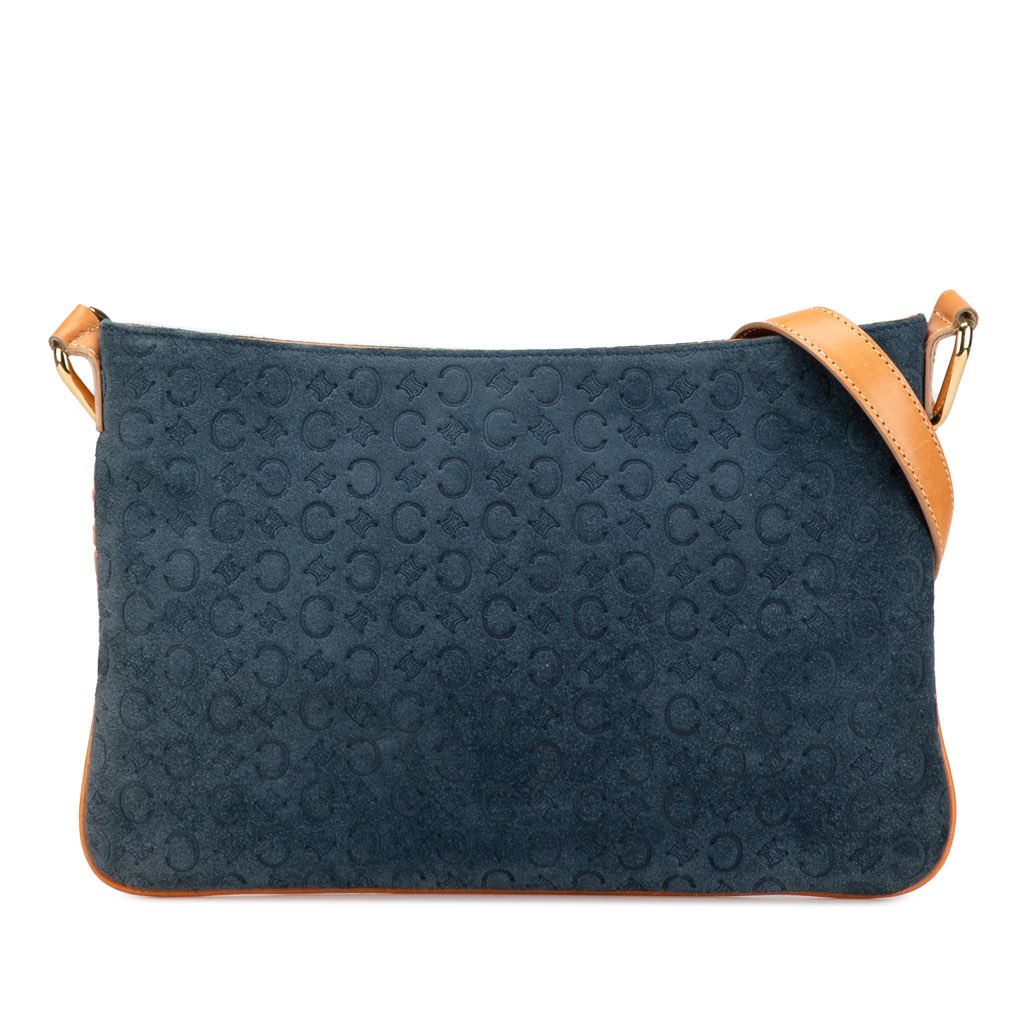 Celine C Macadam Suede Shoulder Bag