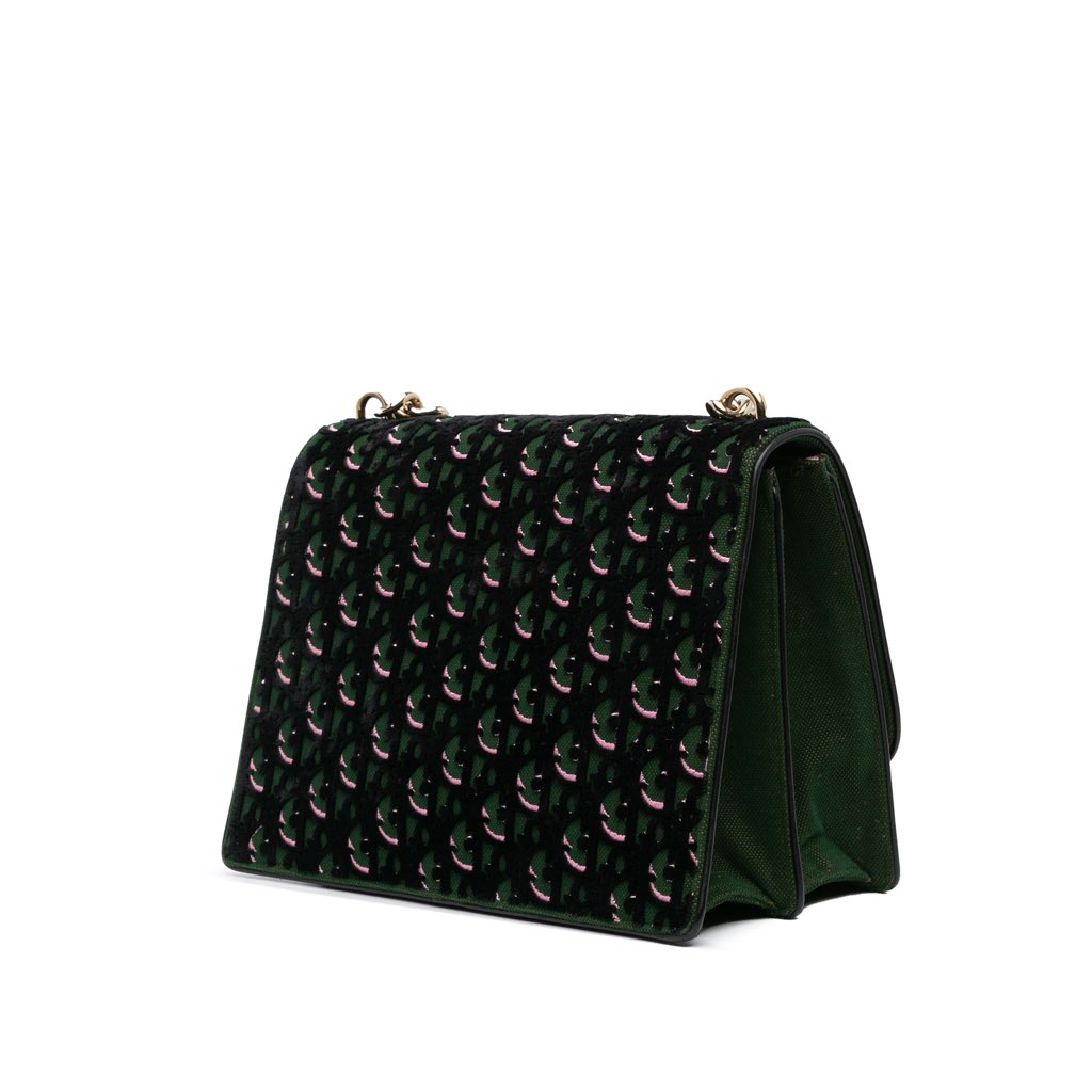 Dior Oblique Velvet Diorama Satchel - 2