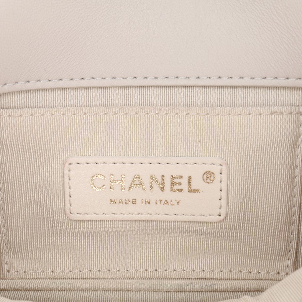 Chanel Medium Lambskin Twist Chain Enamel CC Flap - Side view