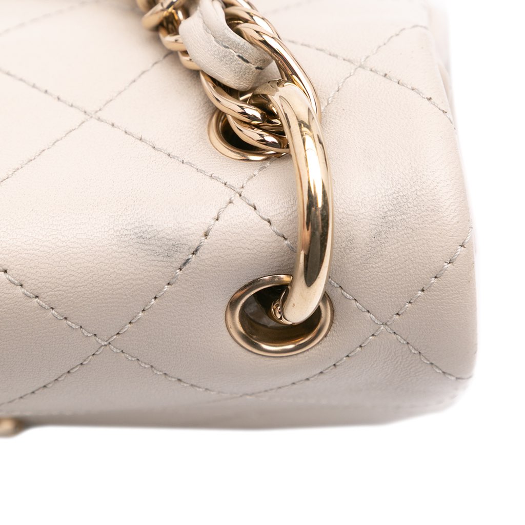Chanel Medium Lambskin Twist Chain Enamel CC Flap - Image 10