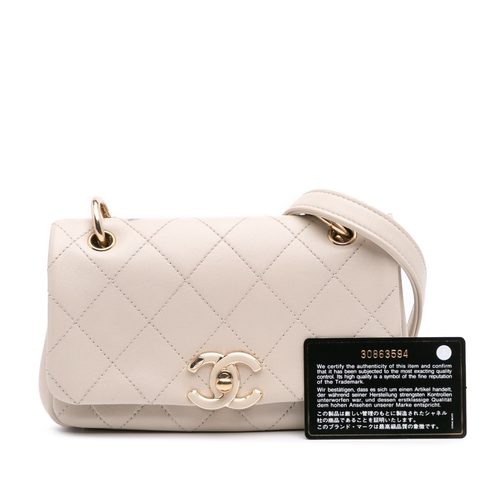 Chanel Medium Lambskin Twist Chain Enamel CC Flap - Image 12