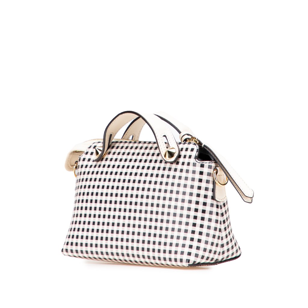 Fendi Mini Printed Leather Gingham By The Way Satchel - 2