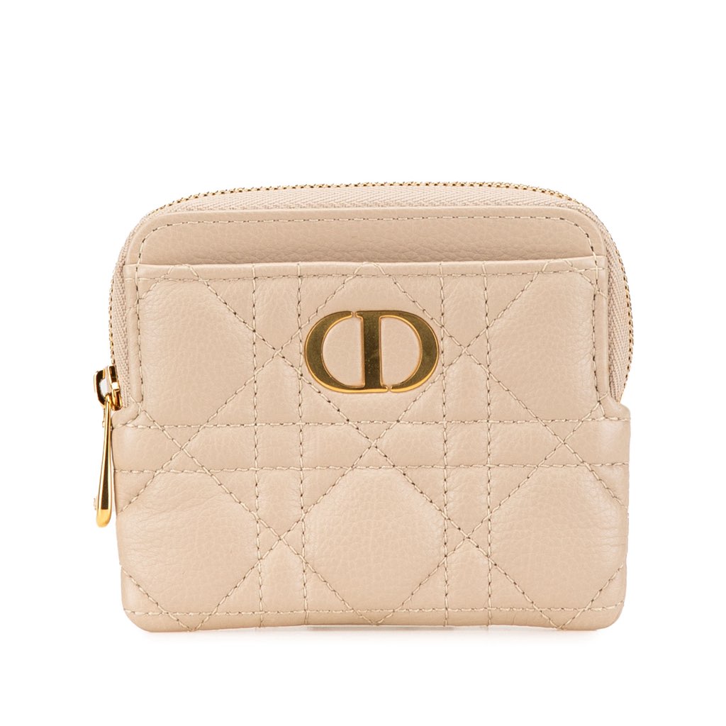 Dior Calfskin Cannage Supple Caro Lavender Wallet