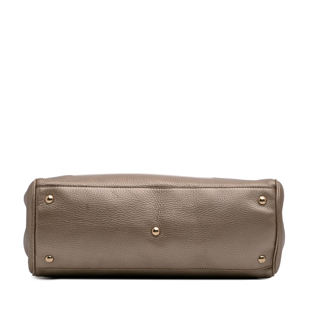 Gucci Medium Calfskin Bamboo Shopper Satchel - Image 6