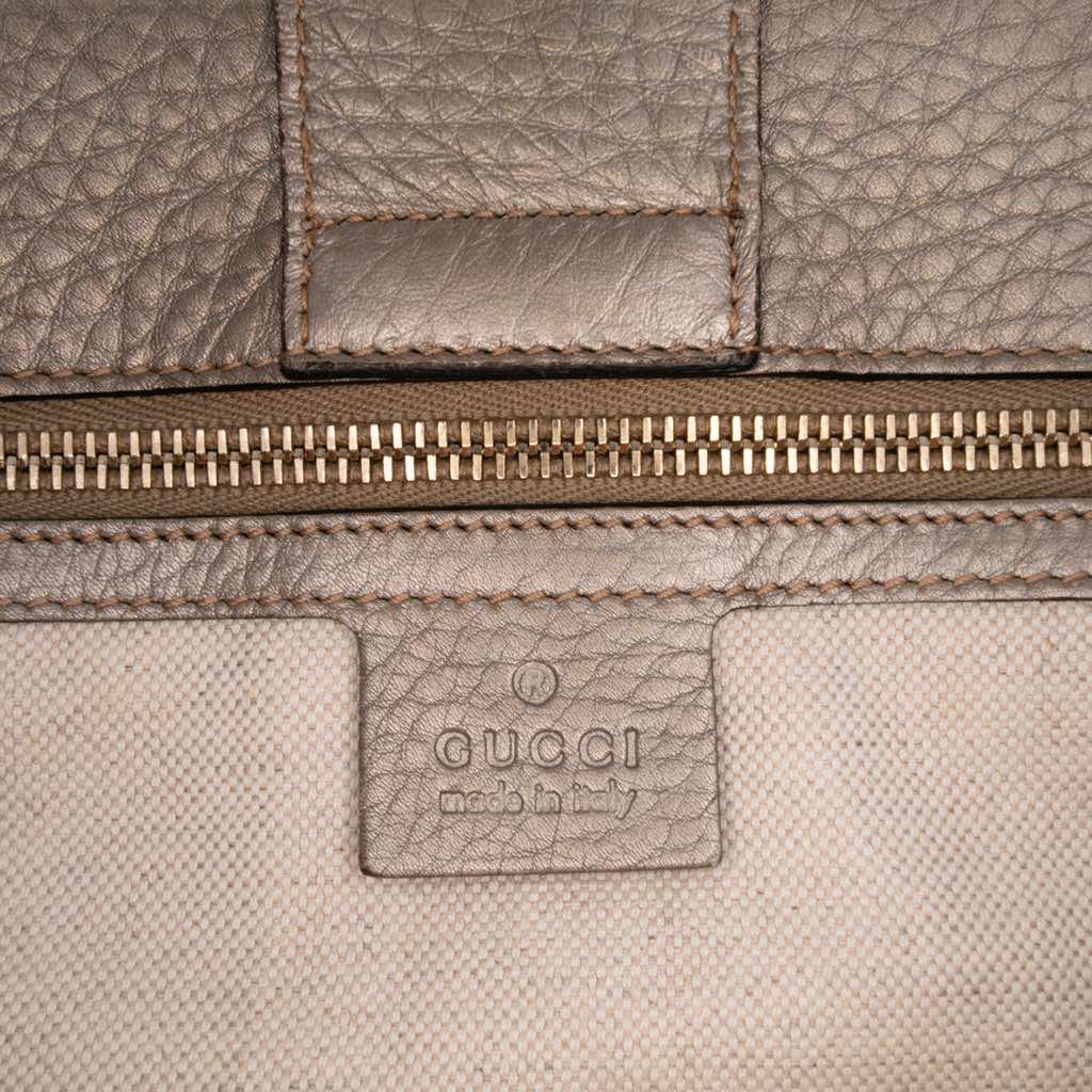 Gucci Medium Calfskin Bamboo Shopper Satchel - Detail 1