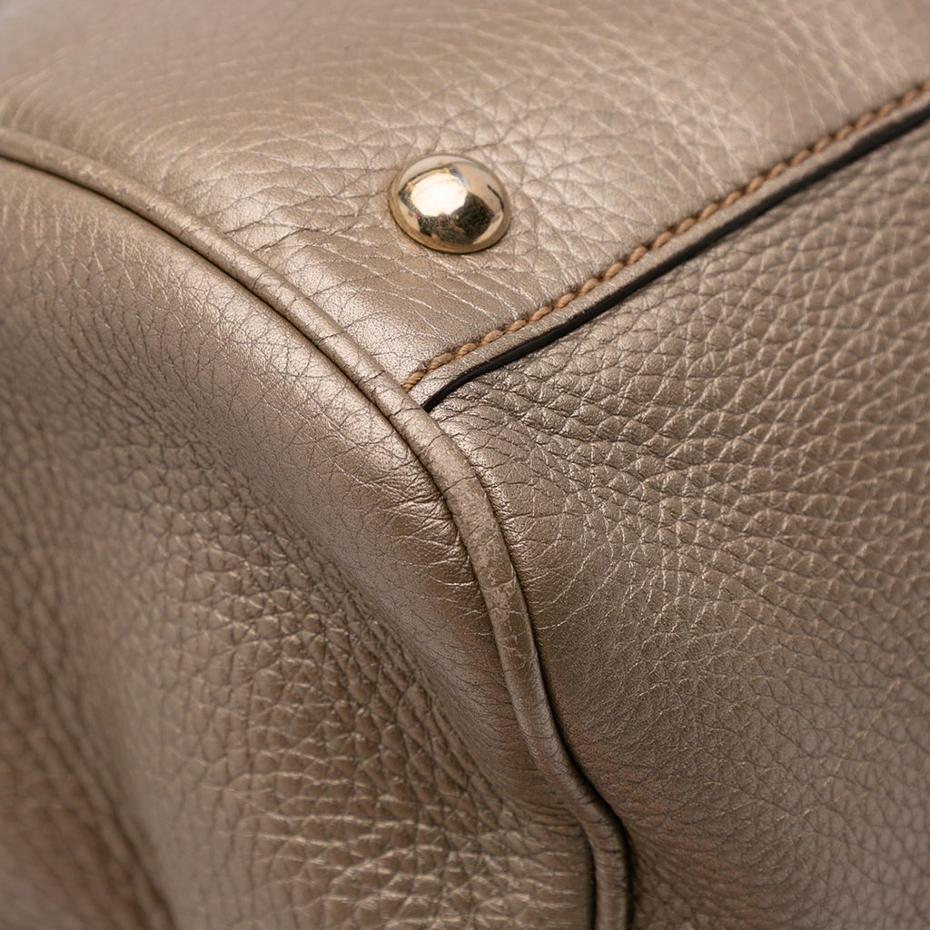 Gucci Medium Calfskin Bamboo Shopper Satchel - Image 10