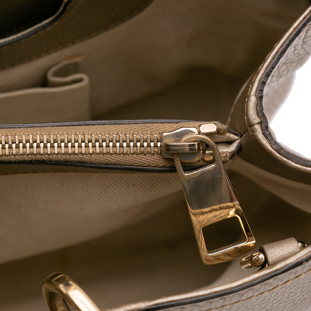 Gucci Medium Calfskin Bamboo Shopper Satchel - Image 12