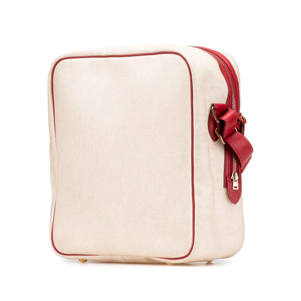 Hermès Toile and Clemence Victoria Messenger Bag - 2