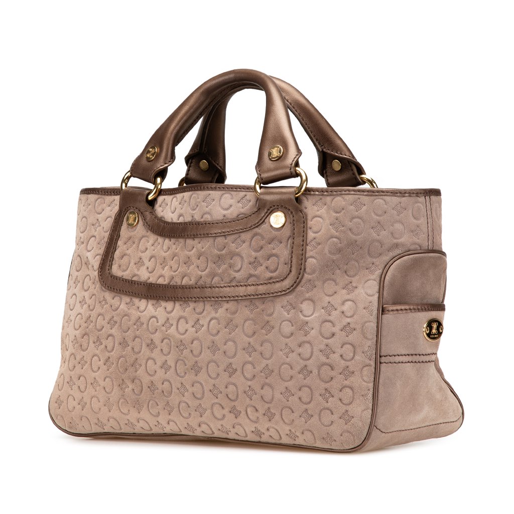Celine C Macadam Suede Boogie Handbag - 2