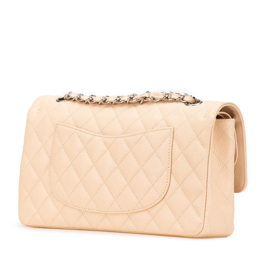 Chanel Medium Classic Caviar Double Flap - Back view