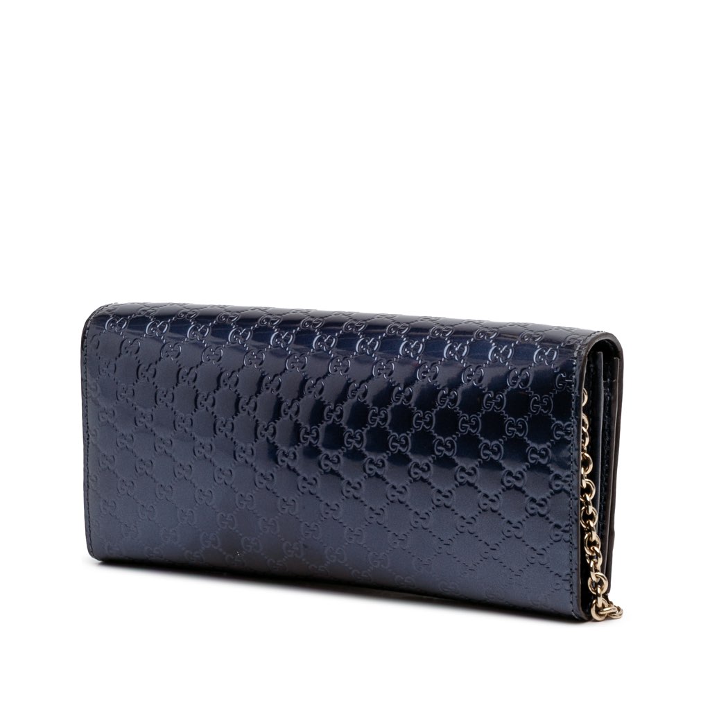 Gucci Patent Microguccissima Wallet On Chain - 2