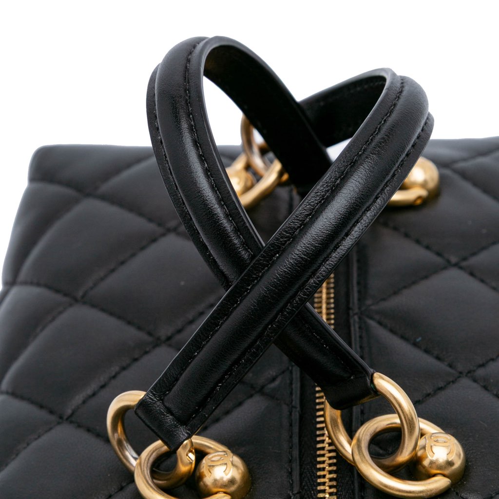 Chanel Métiers d'Art CC Quilted Lambskin Box Top Handle Satchel - Image 10