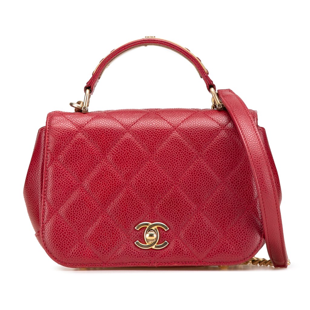Chanel Mini Quilted Caviar Carry Around Flap