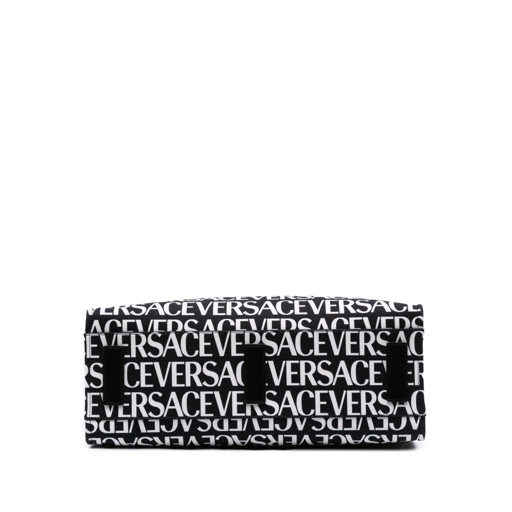 Versace Canvas Logo Print Tote - Image 6
