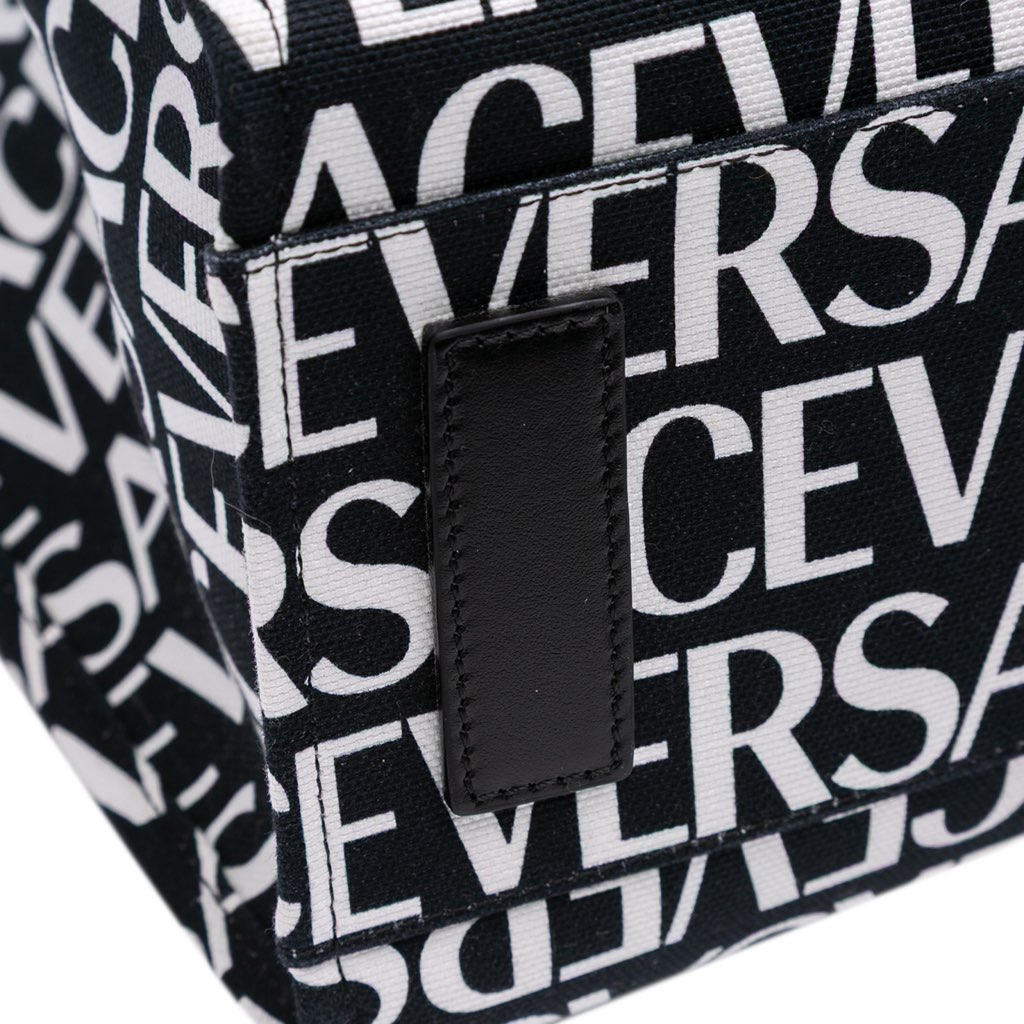Versace Canvas Logo Print Tote - Detail 1