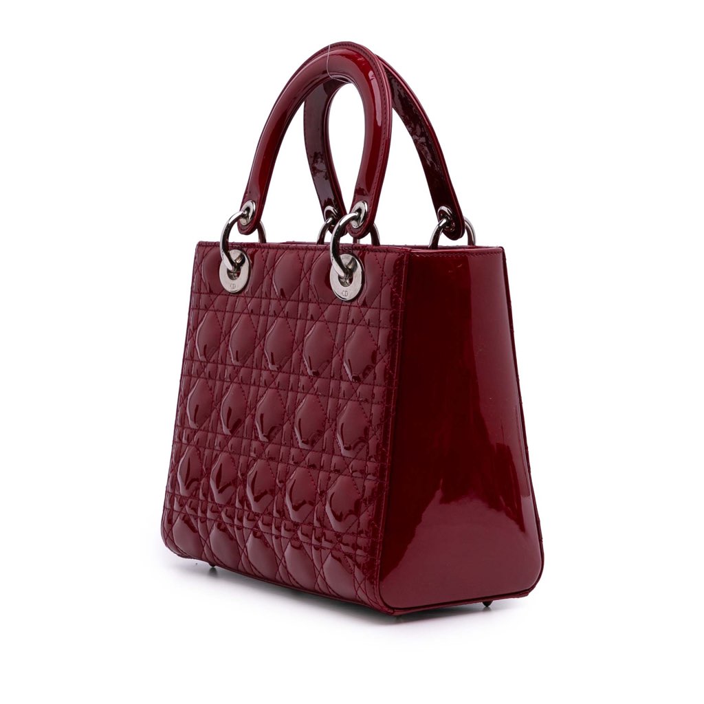 Dior Medium Patent Cannage Lady Dior - 2