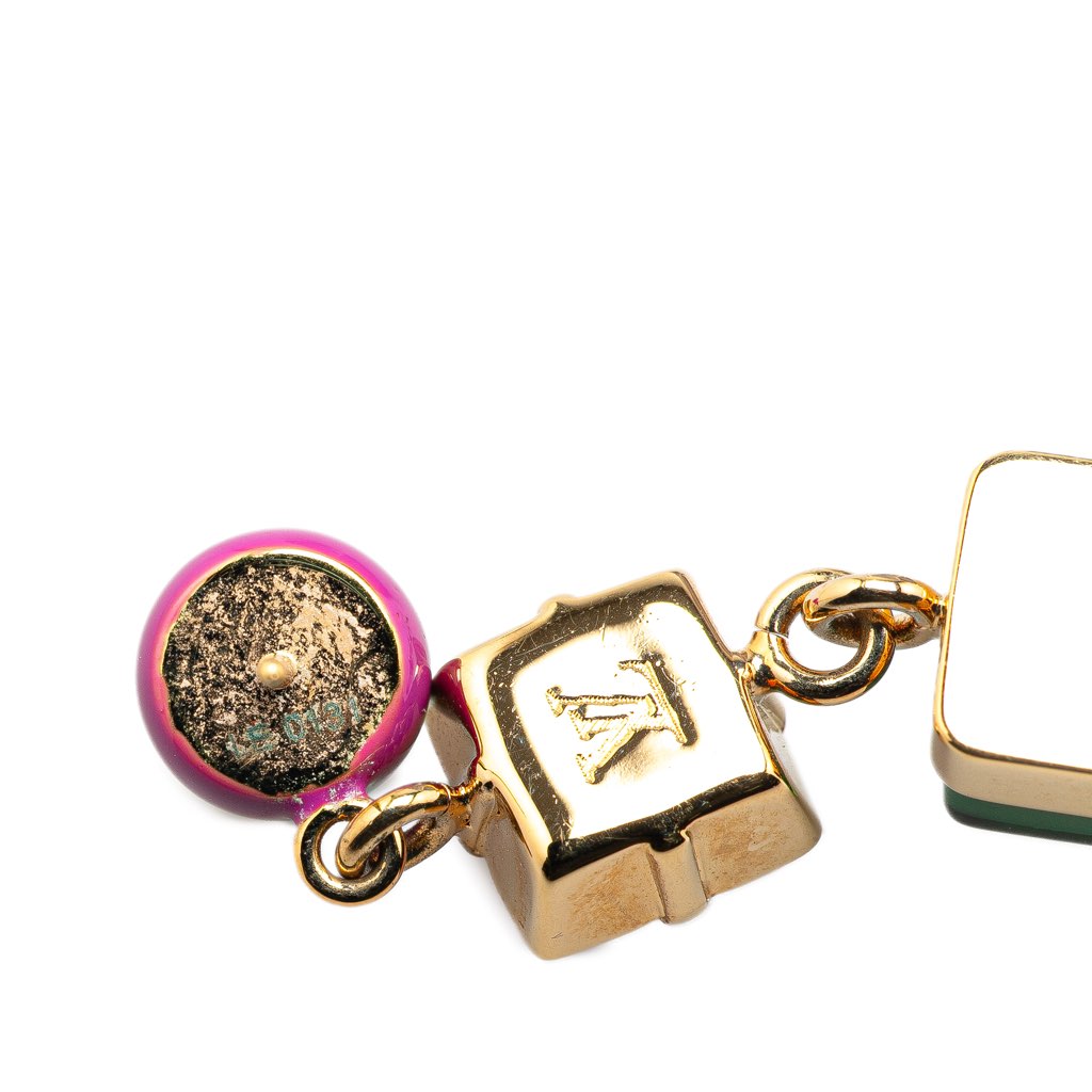 Louis Vuitton Resin & Crystal Cosmopolitan Drop Push Back Earrings - 3