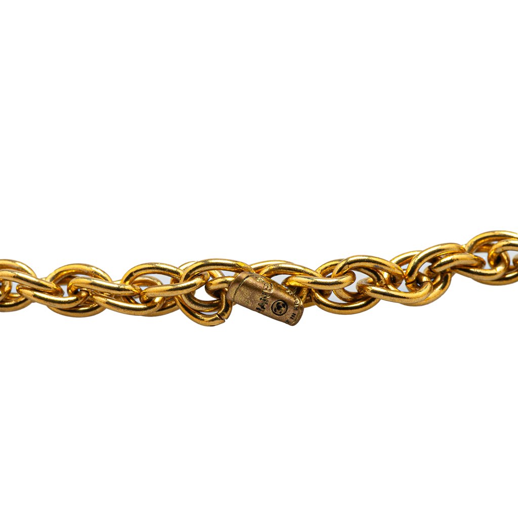 Chanel Gold Plated CC Medallion Necklace - 2