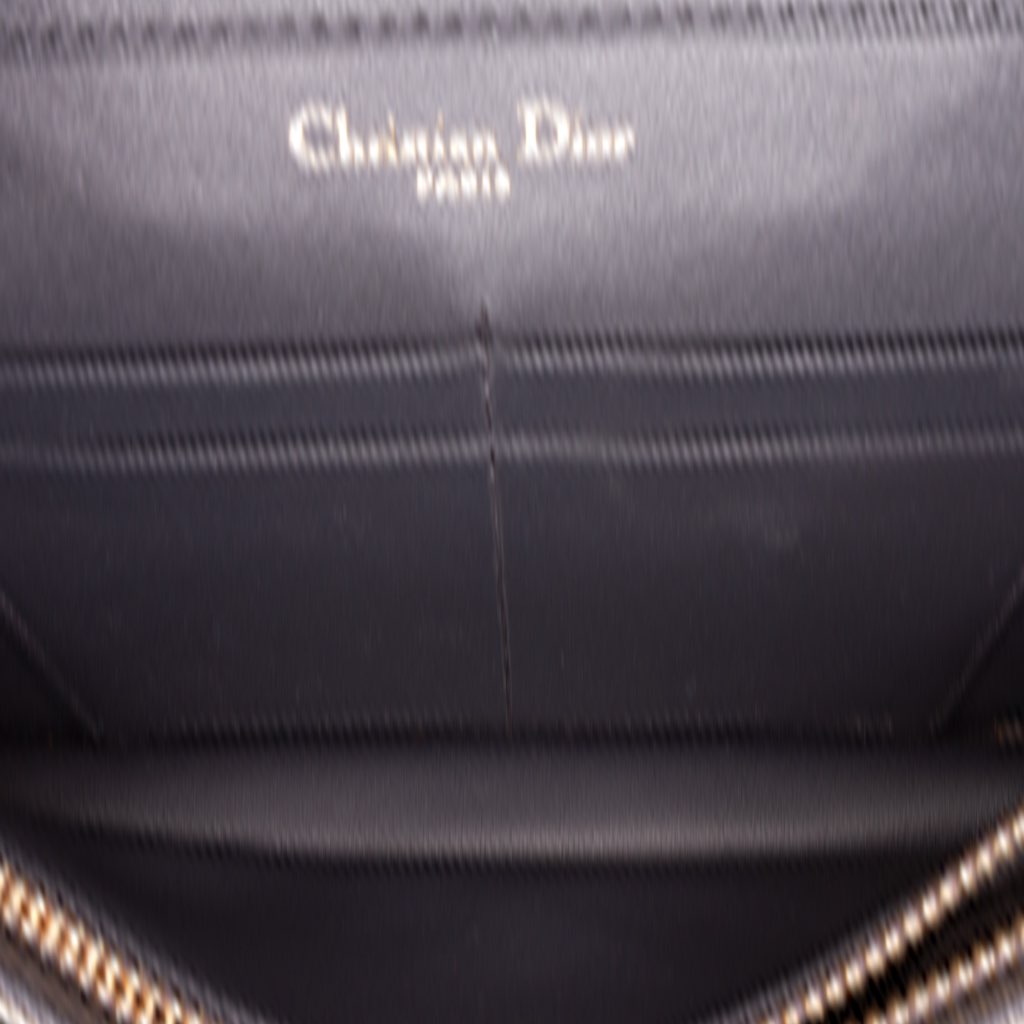 Dior Metallic Patent Microcannage Diorama Wallet on Chain - 4