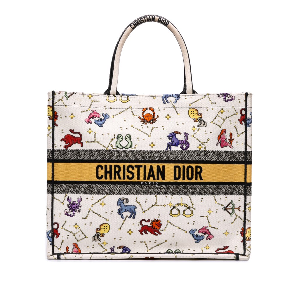 Dior Large Zodiac Pixel Zodiac Book Tote