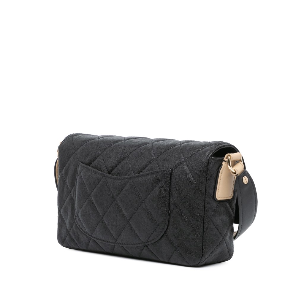 Chanel CC Bicolor Quilted Caviar Single Flap - 2