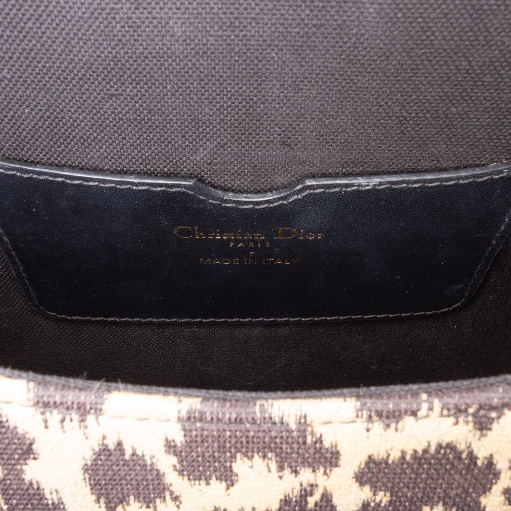 Dior Mizza Medium Embroidered Canvas Leopard Bobby Crossbody - 5