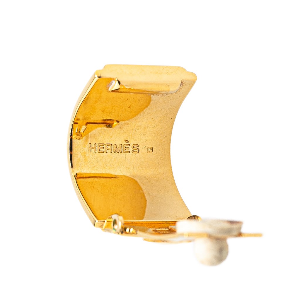 Hermès Enamel Cloisonne Clip On Earrings - 3