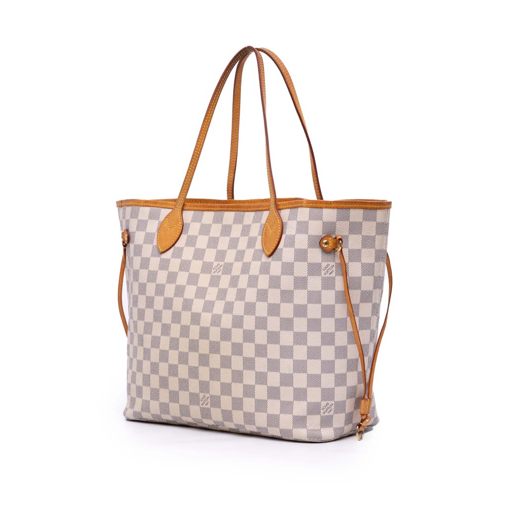 Louis Vuitton Damier Azur Neverfull MM - Back view
