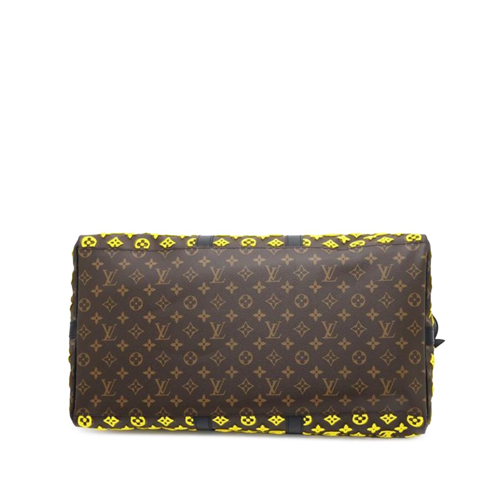 Louis Vuitton Monogram Tuffetage Triangle Keepall Bandouliere 50 - 3